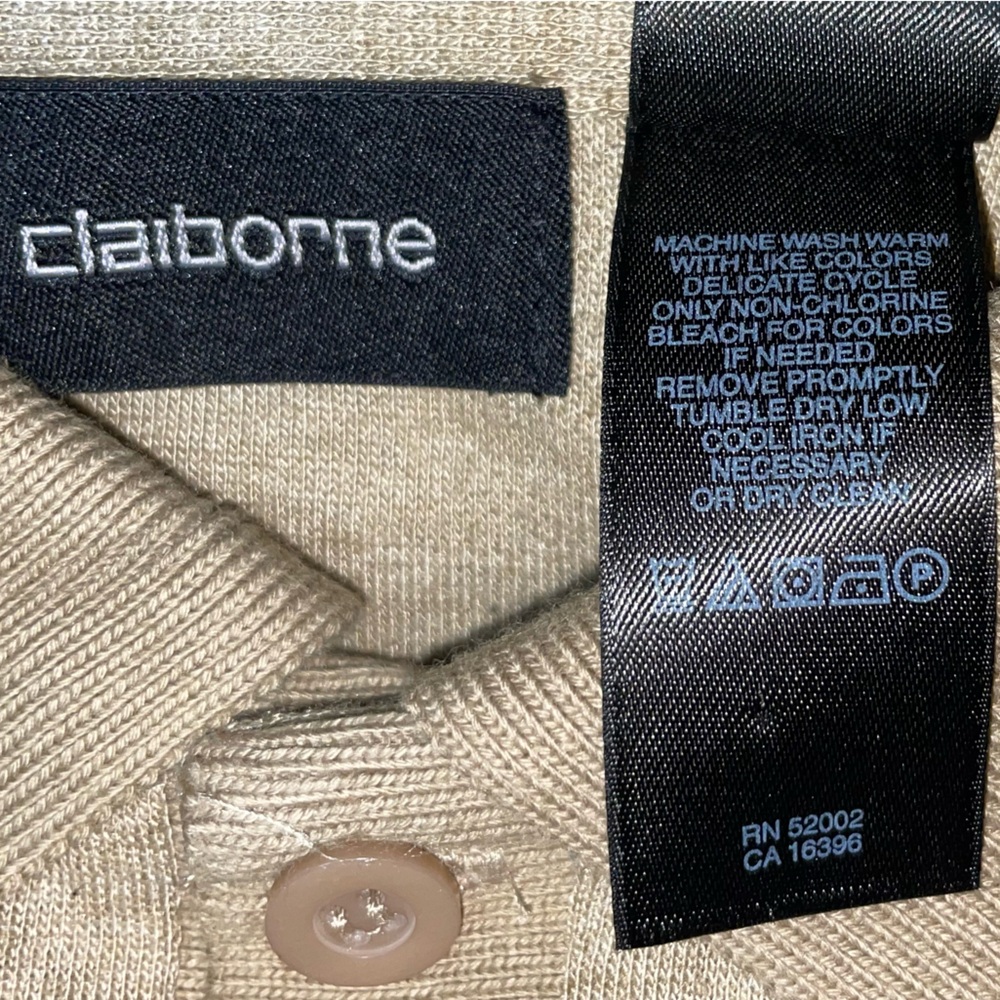 🗂️Men's Claiborne Tan Polo Shirt - Picture 5 of 5